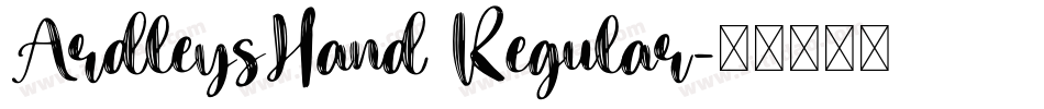 ArdleysHand Regular字体转换